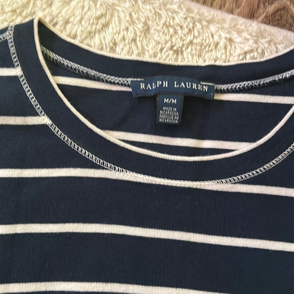 Navy blue and white ralph Lauren t shirt